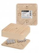 Коробка универс.для к/к,75*75*20 СОСНА с клем. колодкой, IP40, TDM(100шт)
