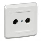 Этюд Розетка TV/FM 2 dB с/у бел.(10шт)