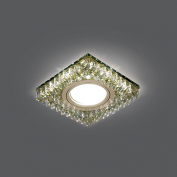 Св-к Backlight BL033 Квадрат. Шампань/Кристалл/Хром, Gu5.3, LED 2700K  (1/40шт)