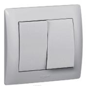 Галеа лицевая панель 2 выкл. Aluminium