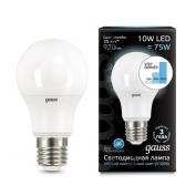 Лампа Gauss LED А60 10W Е27 4100К step dimmable 1/10/50