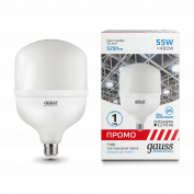 Лампа Gauss Elementary T160 55W 5250lm 6500K E27/E40 Promo LED 1/12
