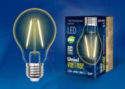 Лампа светодиодная Vintage LED-A67-4W/GOLDEN/E27 GLV21GO Форма «A», золотистая ТМ Uniel