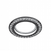 Св-к Strass CA031 Круг. Кристал/Черный, Gu5.3 (1/30шт)