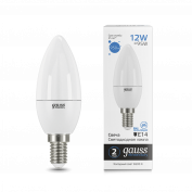 Лампа Gauss Elementary Свеча 12W 950lm 6500K Е14 LED 1/10 СНЯТО