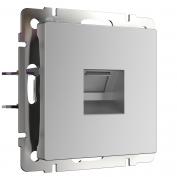 Веркель Розетка телефонная RJ-11 WL06-RJ-11 (серебряный)