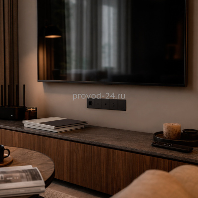 Розетка ROUND TV с/у Оникс KRANZ