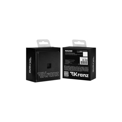 Розетка ROUND компьютерная RJ45 кат6 с/у оникс KRANZ
